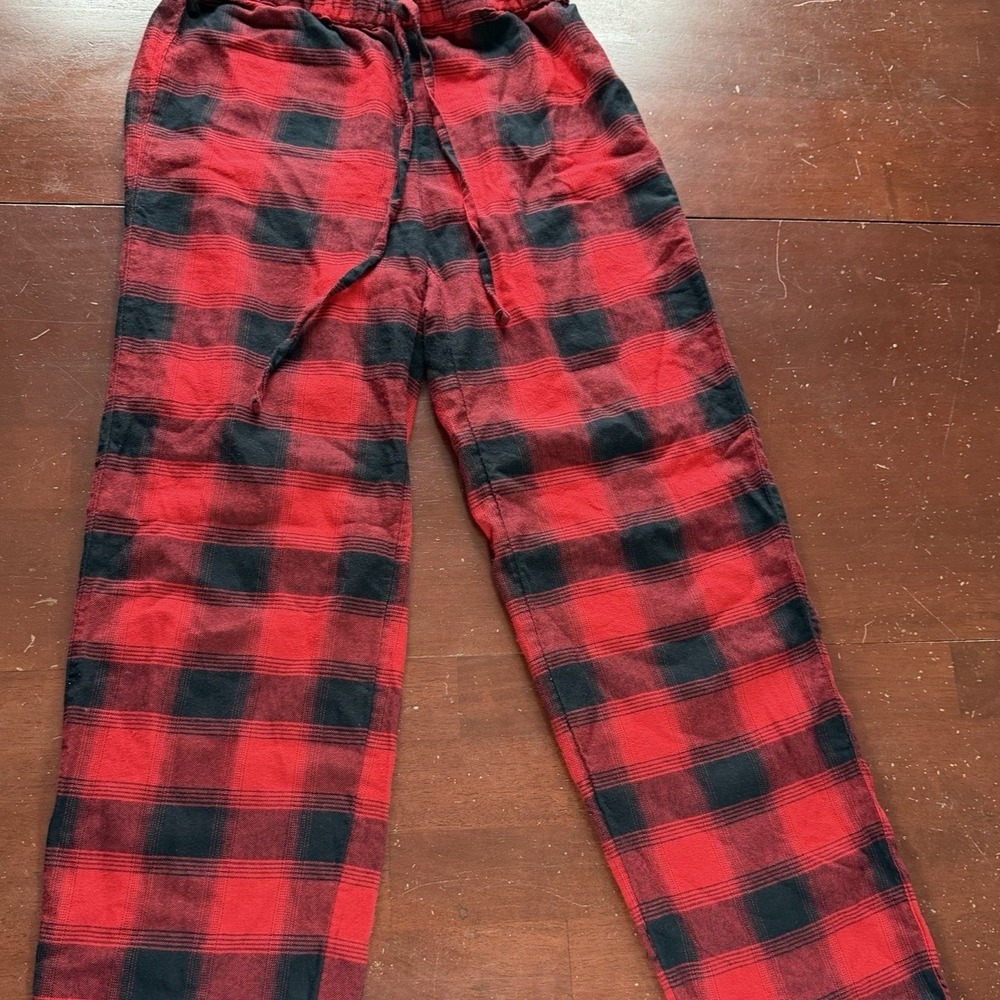 Madewell Pajama Set Womens XS Red Black Buffalo Plaid Flannel AG568 NWT - Picture 8 of 14